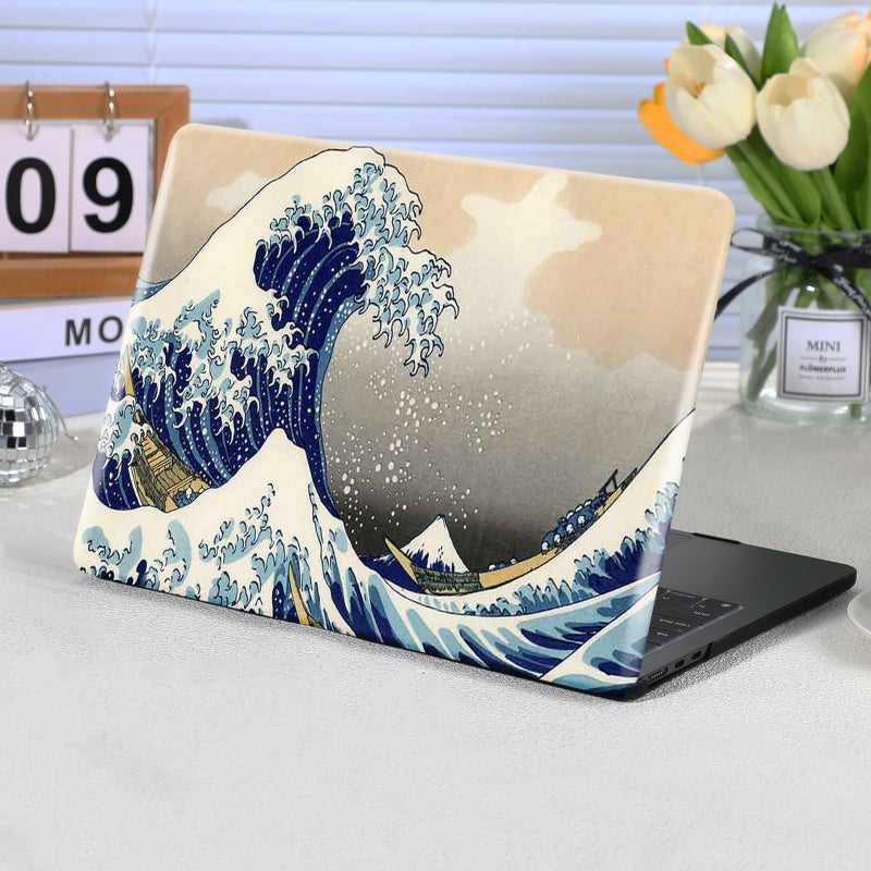 Funut Compatible with MacBook Air 13 Inch Case A1466 & A1369, Hard Plastic Protective Case Air 13.3 Scratch-Free Rubberized Case Cover for 2010-2017 Older MacBook Air 13.3", Sea Wave - Image 1